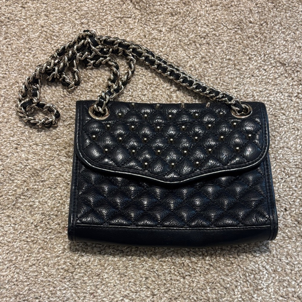 Rebecca Minkoff Black Quilted Chain Shoulder Bag